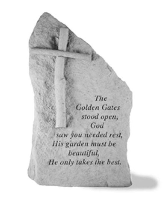 The Golden Gates Stood Open../W Cross Sm Totem Memorial Garden Cross - XoticBrands Home Decor