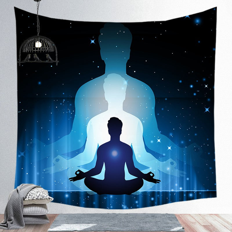 Meditation Yoga Position Wall Tapestry Hanging - XoticBrands Home Decor