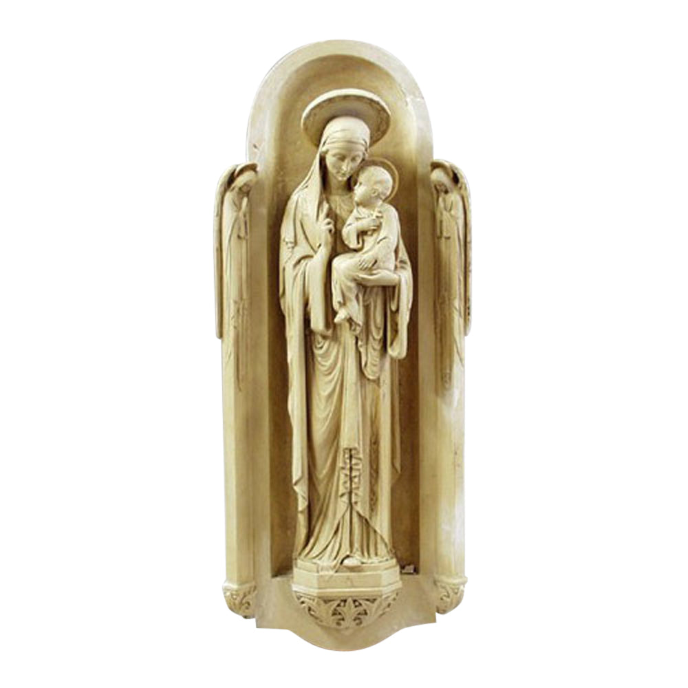 Blessed Virgin Shrine Wall 46 Religious Sculpture - XoticBrands Home Decor