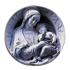 Madonna And Child Round Plaque - Religious   Wall Plaques & Brackets - XoticBrands Home Decor