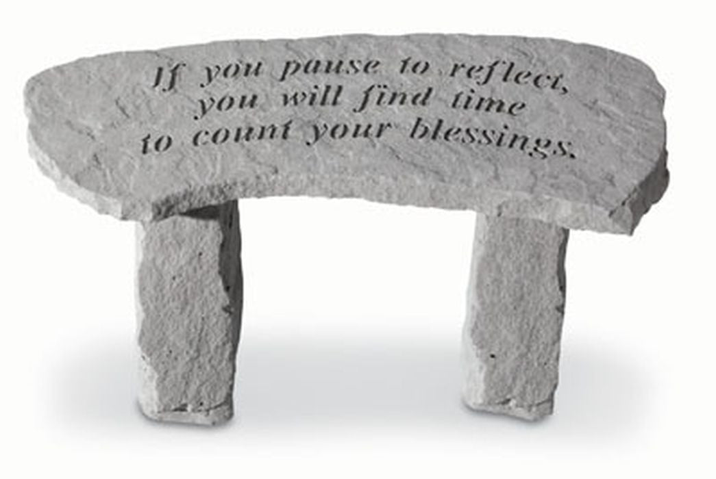 If You Pause To Reflect...(Small Bench) Garden Bench - XoticBrands Home Decor