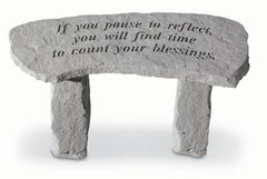 If You Pause To Reflect...(Small Bench) Garden Bench - XoticBrands Home Decor