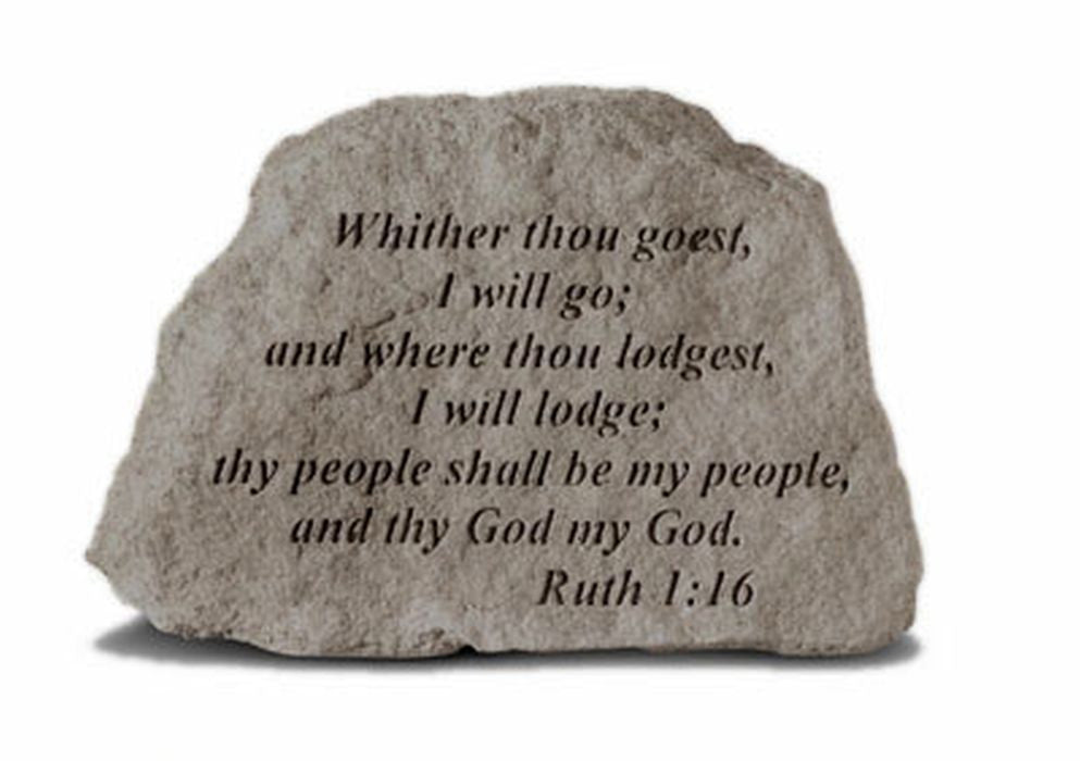 Whither Thou Goest, I Will Go... Memorial Garden Stone - XoticBrands Home Decor