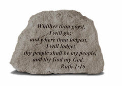 Whither Thou Goest, I Will Go... Memorial Garden Stone - XoticBrands Home Decor