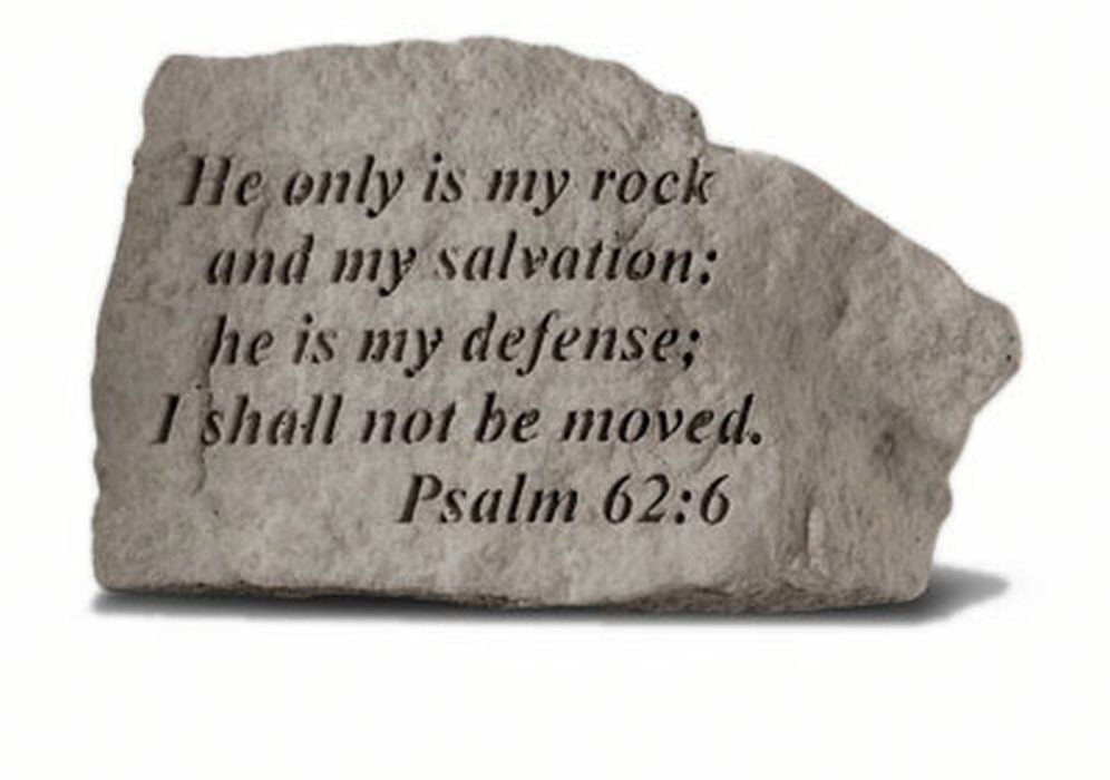 He Only Is My Rock And My Salvation... Memorial Garden Stone - XoticBrands Home Decor