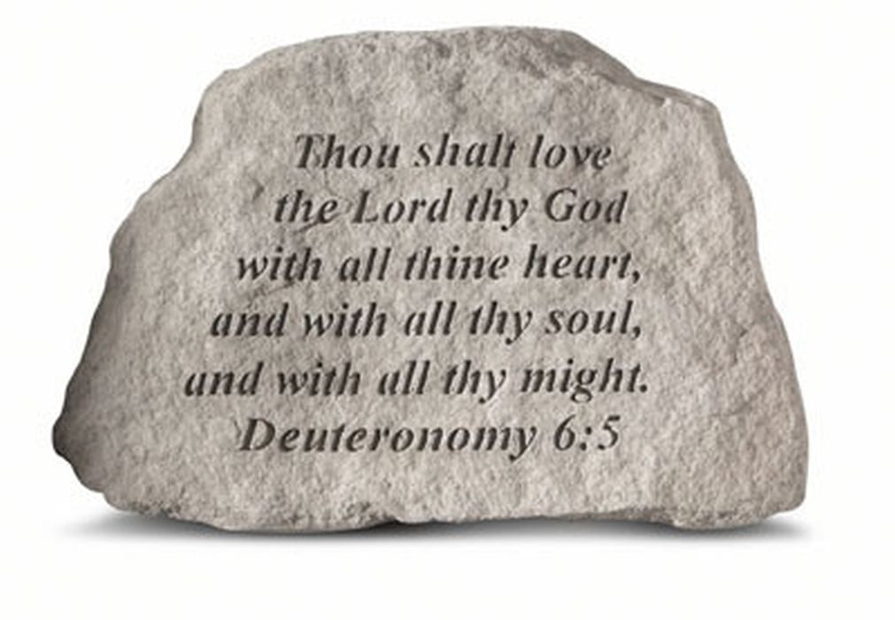 Thou Shalt Love The Lord Thy God... Memorial Garden Stone - XoticBrands Home Decor