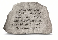 Thou Shalt Love The Lord Thy God... Memorial Garden Stone - XoticBrands Home Decor