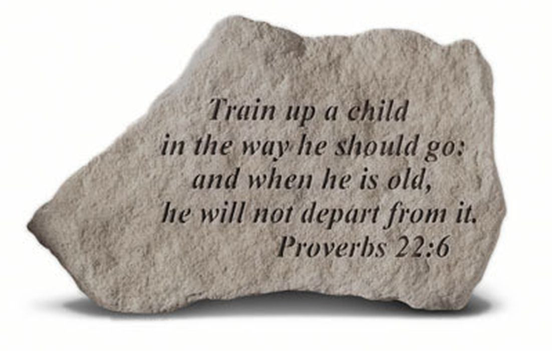 Train Up A Child In The Way He... Memorial Garden Stone - XoticBrands Home Decor