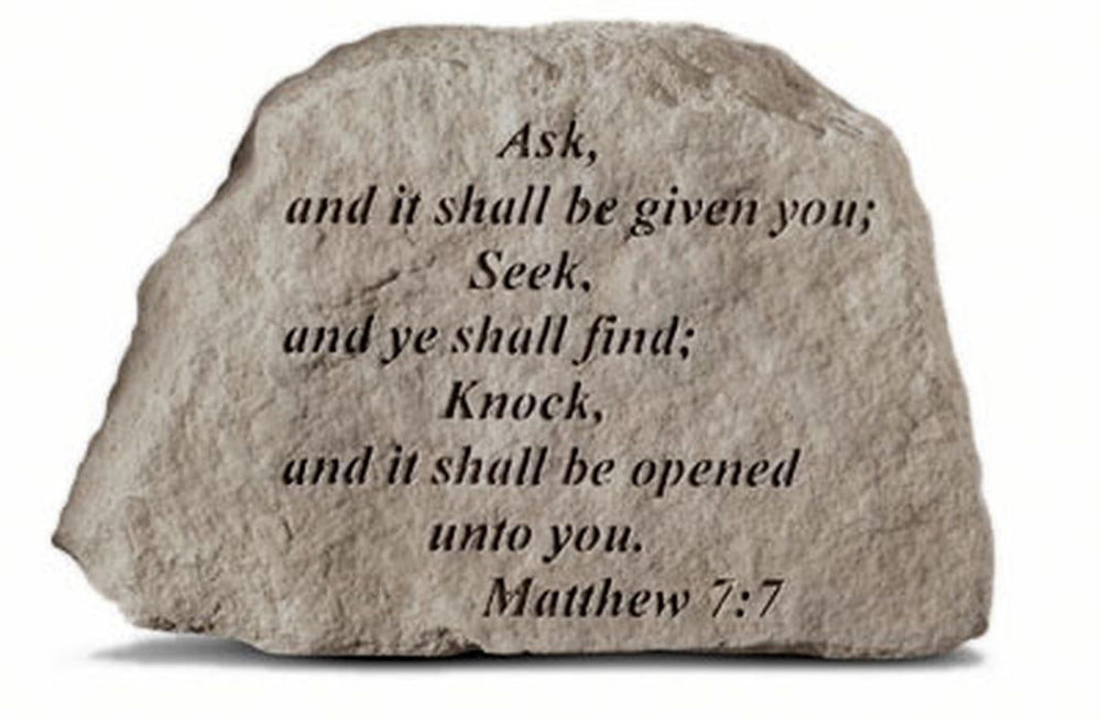 Ask, And It Shall Be Given You... Memorial Garden Stone - XoticBrands Home Decor