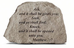 Ask, And It Shall Be Given You... Memorial Garden Stone - XoticBrands Home Decor