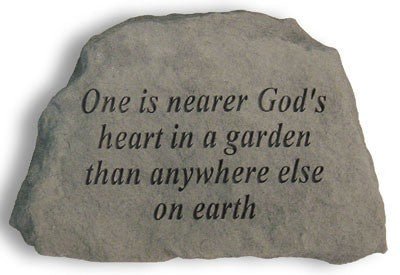 One Is Nearer God'S Heart... Inspirational Garden Stone - XoticBrands Home Decor