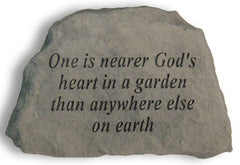 One Is Nearer God'S Heart... Memorial Garden Stone - XoticBrands Home Decor