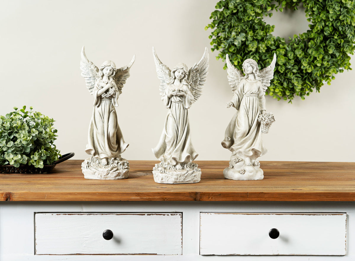  Angel (Set of 3) 13"H Polyresin, Novelty, XoticBrands, XoticBrands Home Decor