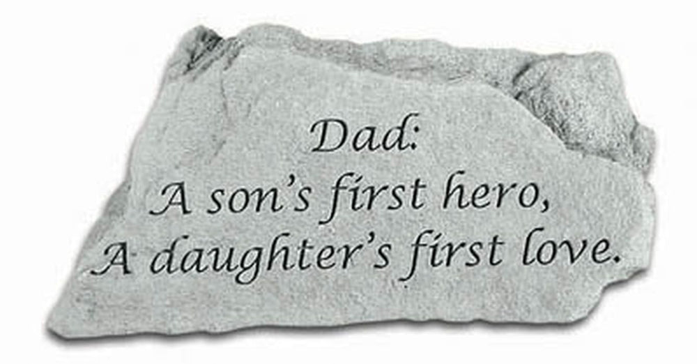 Dad - A Son'S First Hero... Memorial Garden Stone - XoticBrands Home Decor