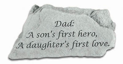 Dad - A Son'S First Hero... Inspirational Garden Stone - XoticBrands Home Decor