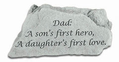Dad - A Son'S First Hero... Memorial Garden Stone - XoticBrands Home Decor