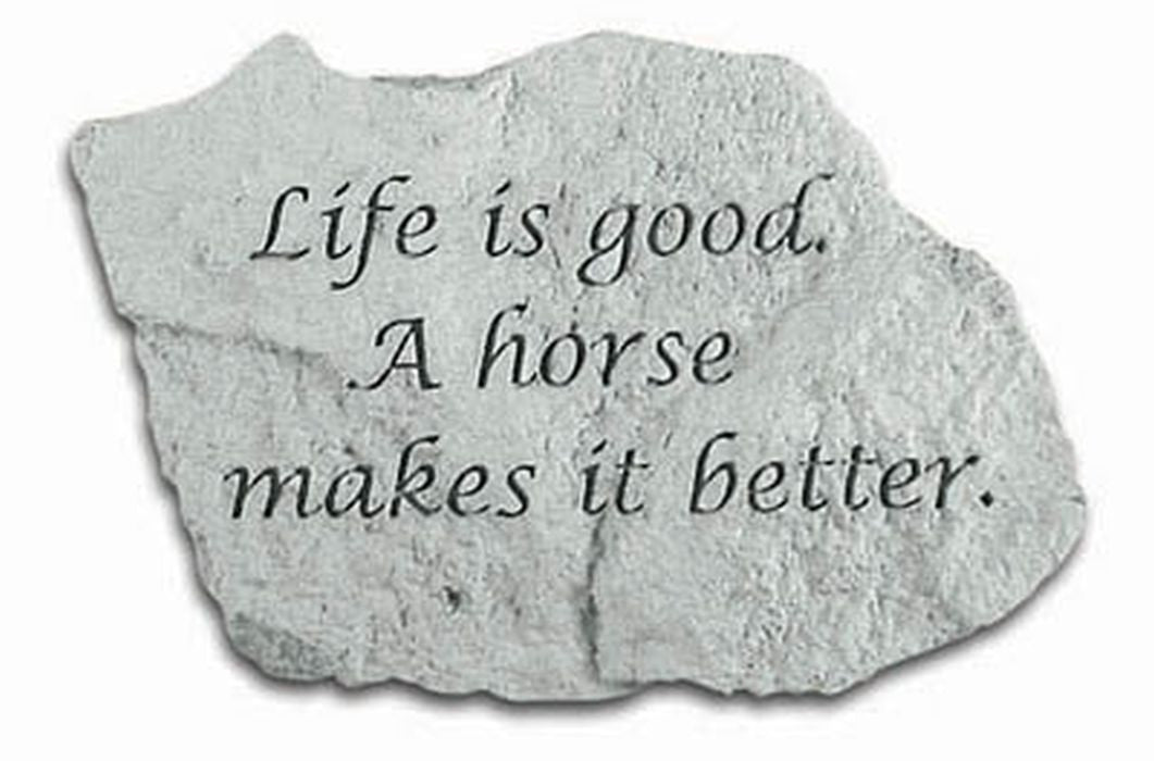 Life Is Good A Horse Is.... Memorial Pet Stone - XoticBrands Home Decor