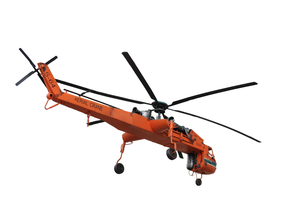  Aerial Crane Lifting Helicopter Iron Vintage Model, Home furniture and decor, Old Modern Handicrafts, XoticBrands Home Decor