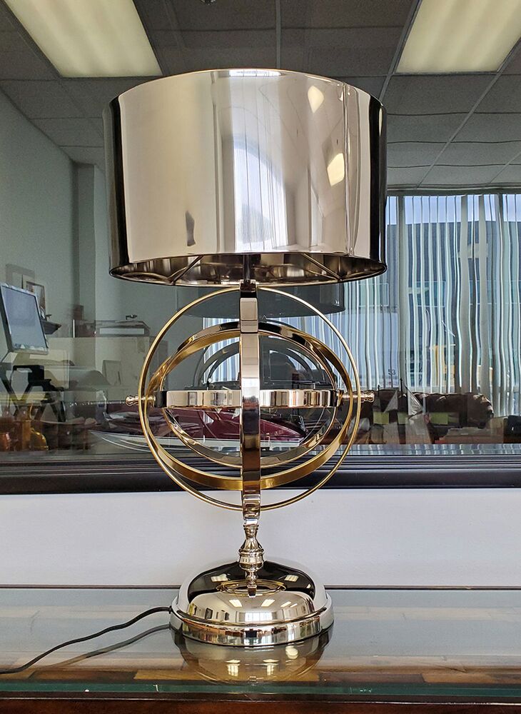  Aluminum Armillary Table Lamp, Home Accent, XoticBrands, XoticBrands Home Decor