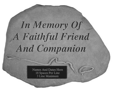 In Memoryof... (Leash & Collar) Personalized Memorial Pet Stone - XoticBrands Home Decor