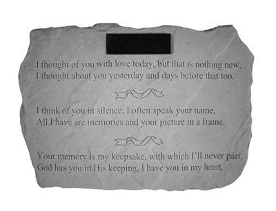 I Thought Of You With Love...Personalized Memorial Pet Stone - XoticBrands Home Decor