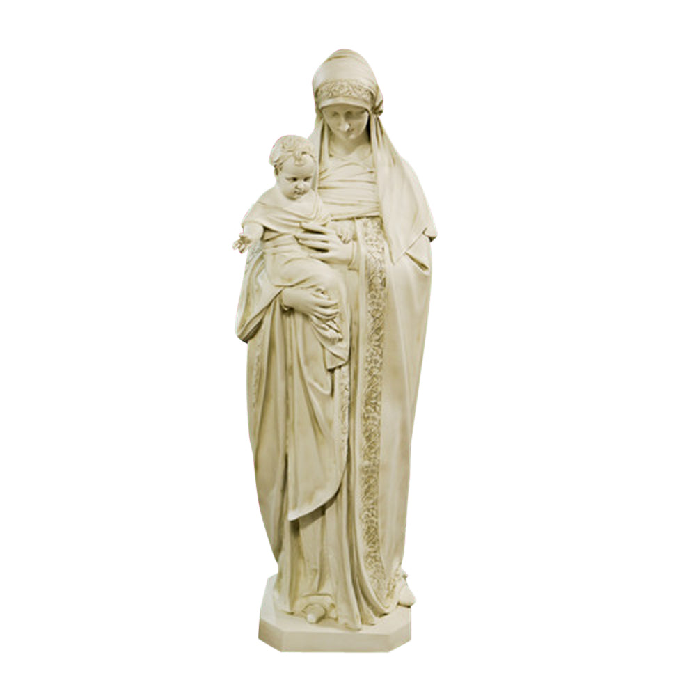 Bernese Mary & Child 5' Religious Sculpture - XoticBrands Home Decor