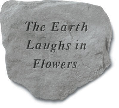  The Earth Laughs… Memorial Garden Stone Décor, Memorial & Inspirational, Kayberry, XoticBrands Home Decor