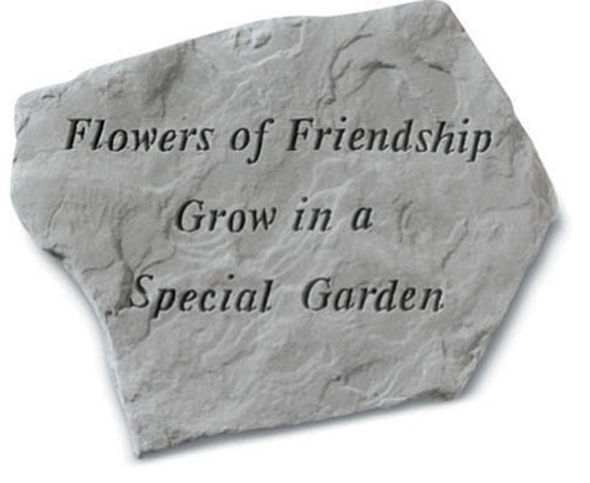 Flowers Of Friendship Grow In A Special Memorial Garden Stone - XoticBrands Home Decor
