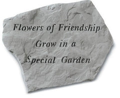 Flowers Of Friendship Grow In A Special Memorial Garden Stone - XoticBrands Home Decor