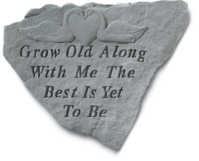  Grow Old Along… Memorial Garden Stone Décor, Memorial & Inspirational, Kayberry, XoticBrands Home Decor