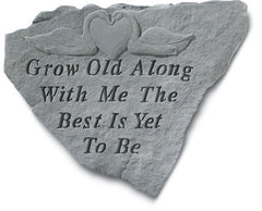  Grow Old Along… Memorial Garden Stone Décor, Memorial & Inspirational, Kayberry, XoticBrands Home Decor