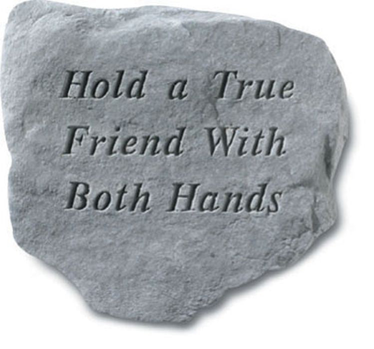 Hold A True Friend With Both Hands Memorial Garden Stone - XoticBrands Home Decor