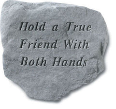 Hold A True Friend With Both Hands Memorial Garden Stone - XoticBrands Home Decor