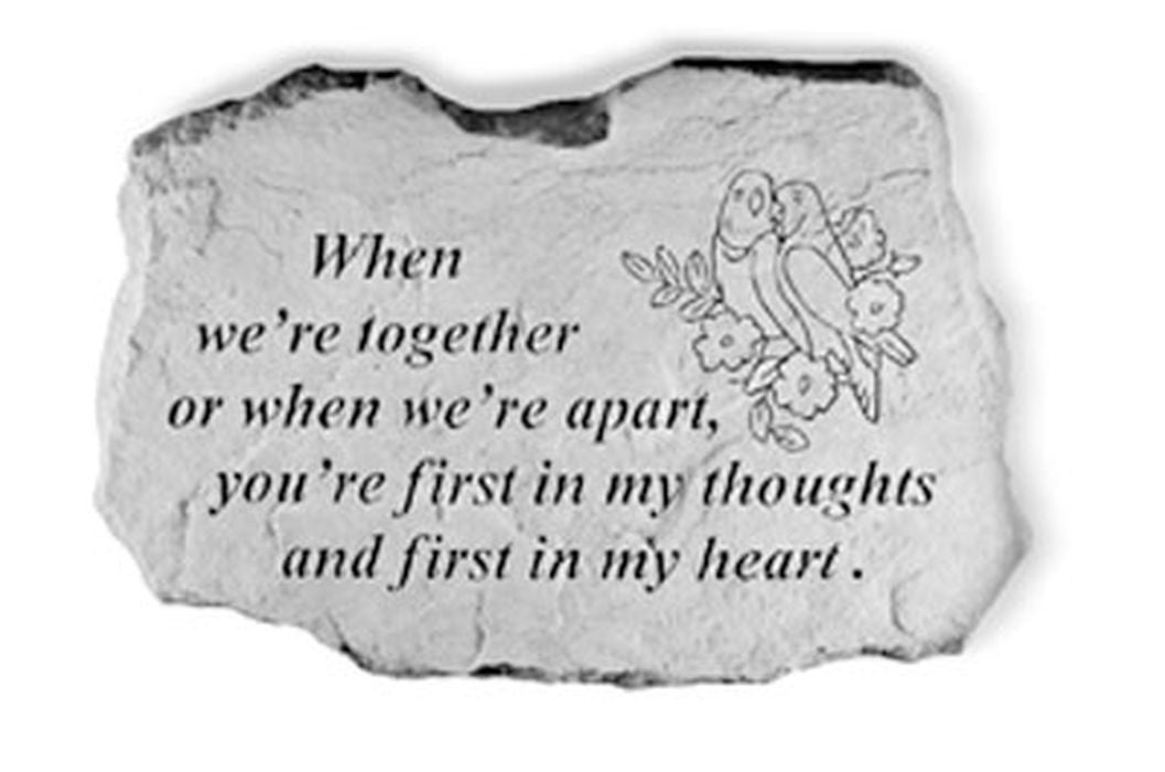 When We'Re Together... Memorial Garden Stone - XoticBrands Home Decor