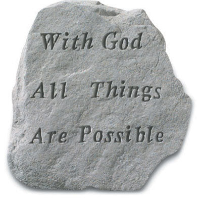  With God All Things… Inspirational Décor, Memorial & Inspirational, Kayberry, XoticBrands Home Decor