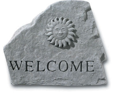  Welcome w/sun Memorial Garden Stone Décor, Memorial & Inspirational, Kayberry, XoticBrands Home Decor