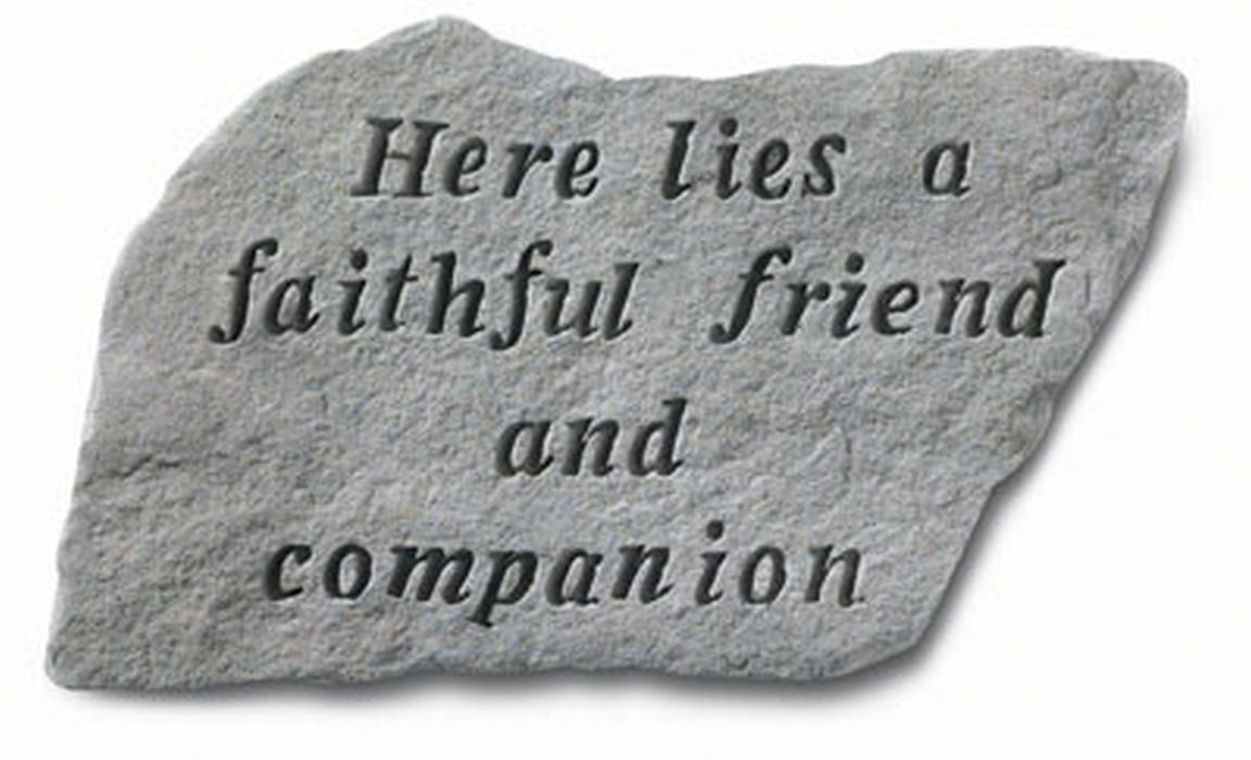 Here Lies A Faithful Friend... Memorial Garden Stone - XoticBrands Home Decor