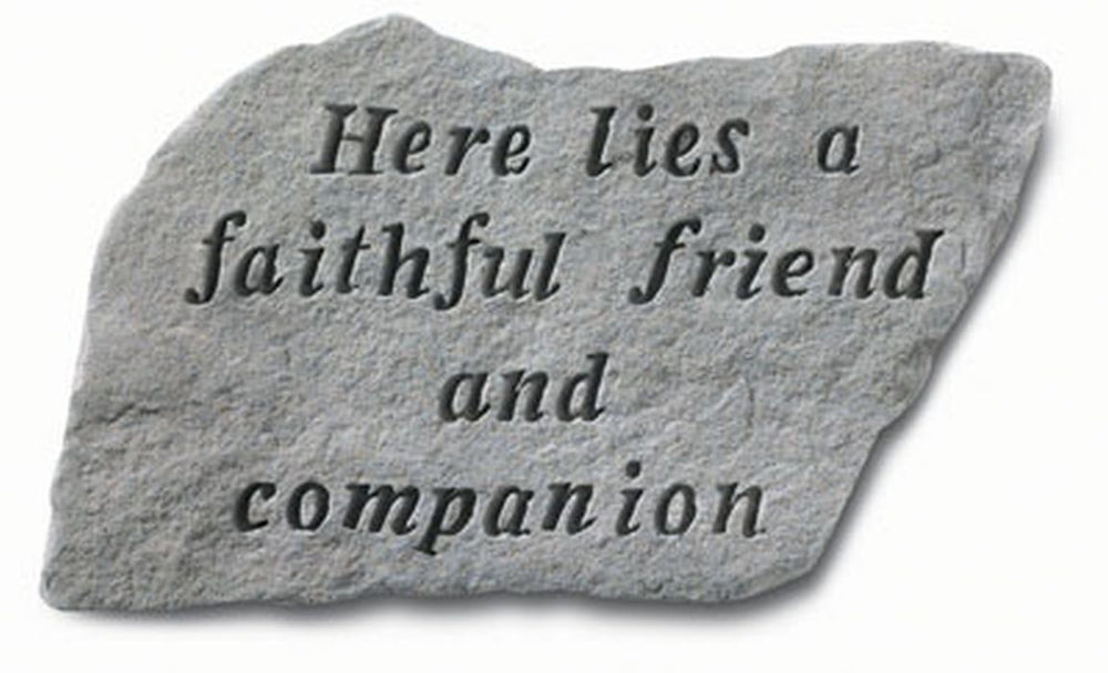 Here Lies A Faithful Friend... Memorial Garden Stone - XoticBrands Home Decor