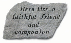Here Lies A Faithful Friend... Memorial Garden Stone - XoticBrands Home Decor