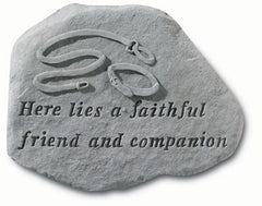 Here Lies A Faithful Friend And Companion Memorial Pet Stone - XoticBrands Home Decor