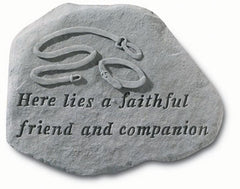 Here Lies A Faithful Friend And Companion Memorial Garden Stone - XoticBrands Home Decor
