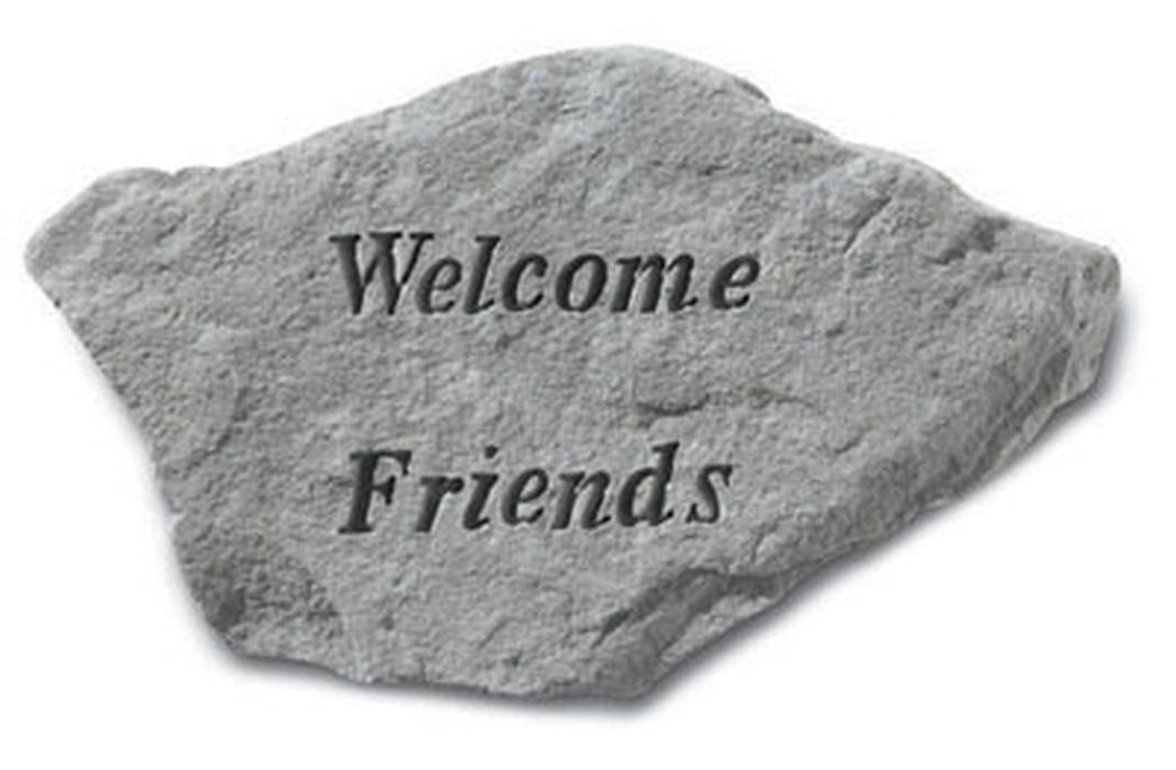 Welcome Friends... Memorial Garden Stone - XoticBrands Home Decor