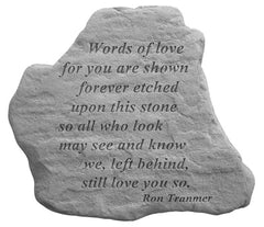  Words of love… Memorial Garden Stone Décor, Memorial & Inspirational, Kayberry, XoticBrands Home Decor
