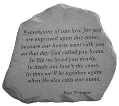  Expressions of our… Memorial Garden Stone Décor, Memorial & Inspirational, Kayberry, XoticBrands Home Decor
