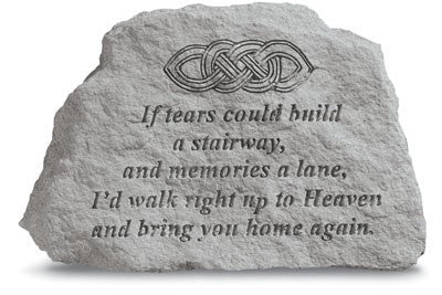 If Tears W/Celtic Knot Inspirational Garden Stone - XoticBrands Home Decor