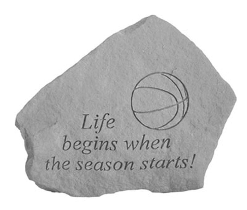 Life Begins...Basketball Memorial Garden Stone - XoticBrands Home Decor