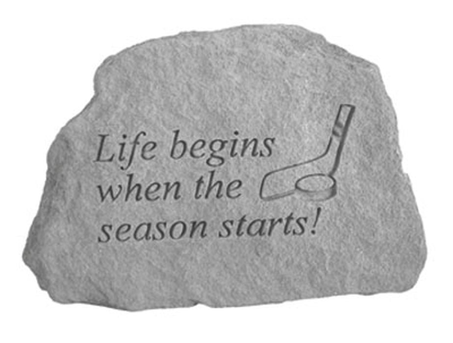 Life Begins...Hockey Memorial Garden Stone - XoticBrands Home Decor