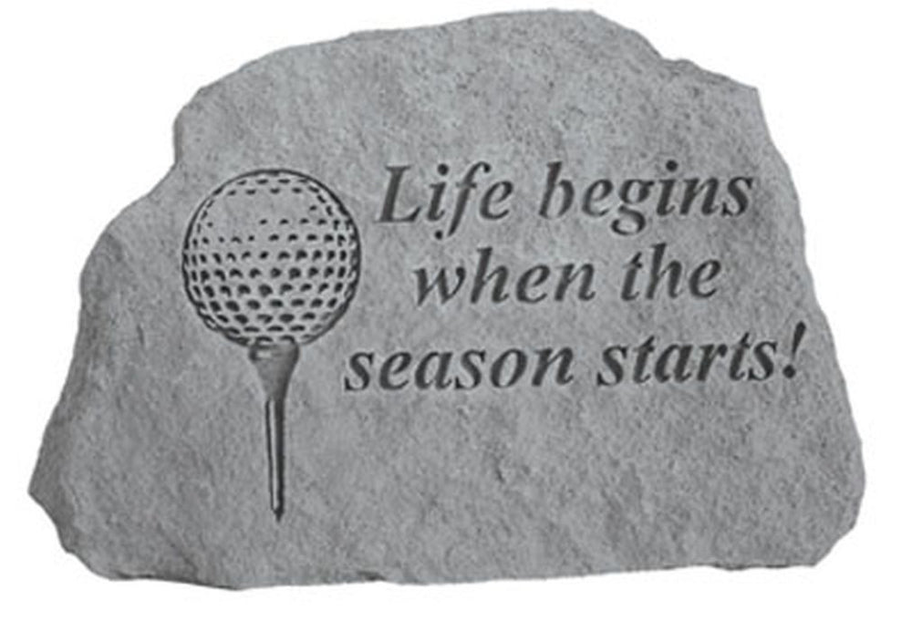 Life Begins...Golf Memorial Garden Stone - XoticBrands Home Decor