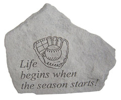 Life Begins...Baseball Memorial Garden Stone - XoticBrands Home Decor