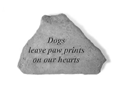  Dogs leave paw prints… Memorial Pet Stone Décor, Memorial & Inspirational, Kayberry, XoticBrands Home Decor